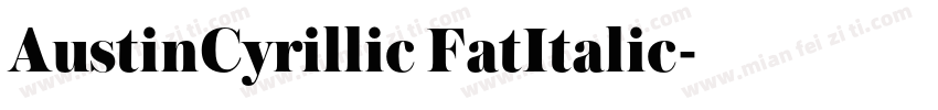 AustinCyrillic FatItalic字体转换